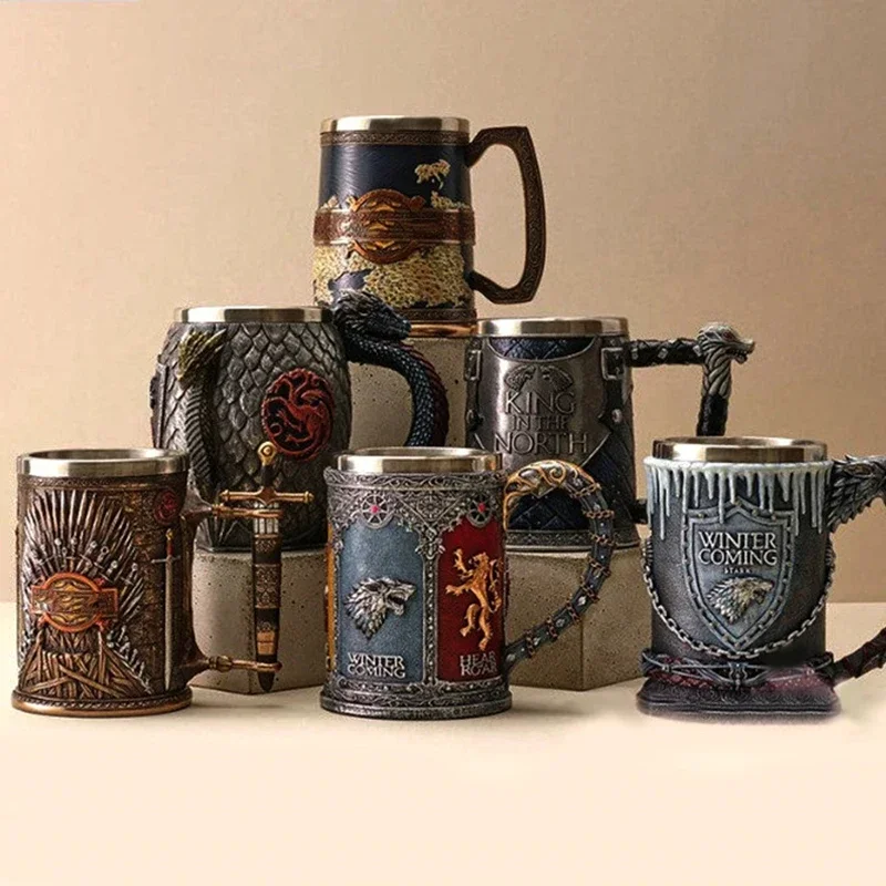 Wine Beer Coffee - 3D Bierkrüge Kaffeetassen Gotischer Kelch Eisenbecher