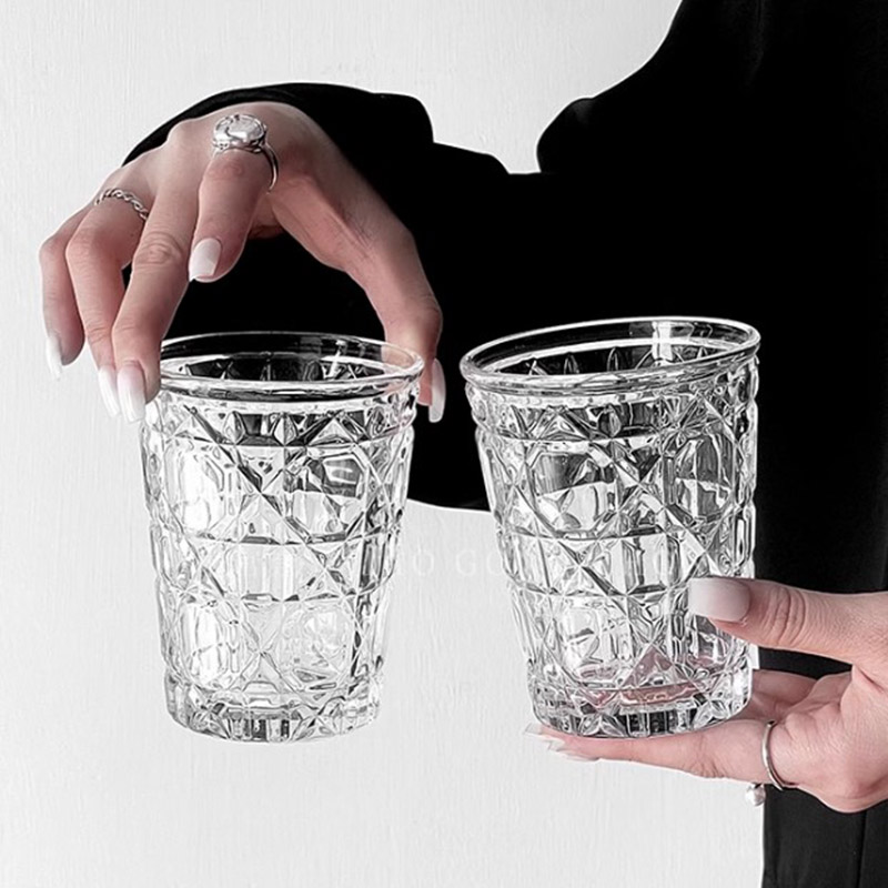Wine Beer Coffee - 2 stücke 310ml Vintage Diamant gemustert