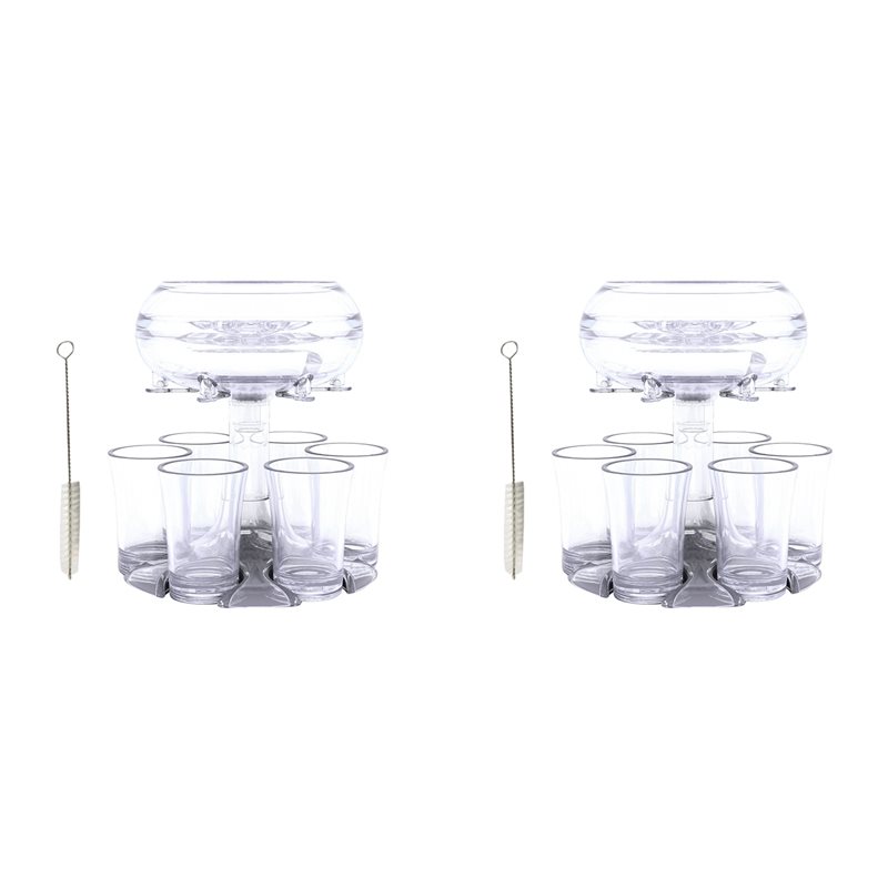 Wine Beer Glass Set - DTEN-2 Set 6 Schnapsgläser Wein-Whisky-Bier-Spender für