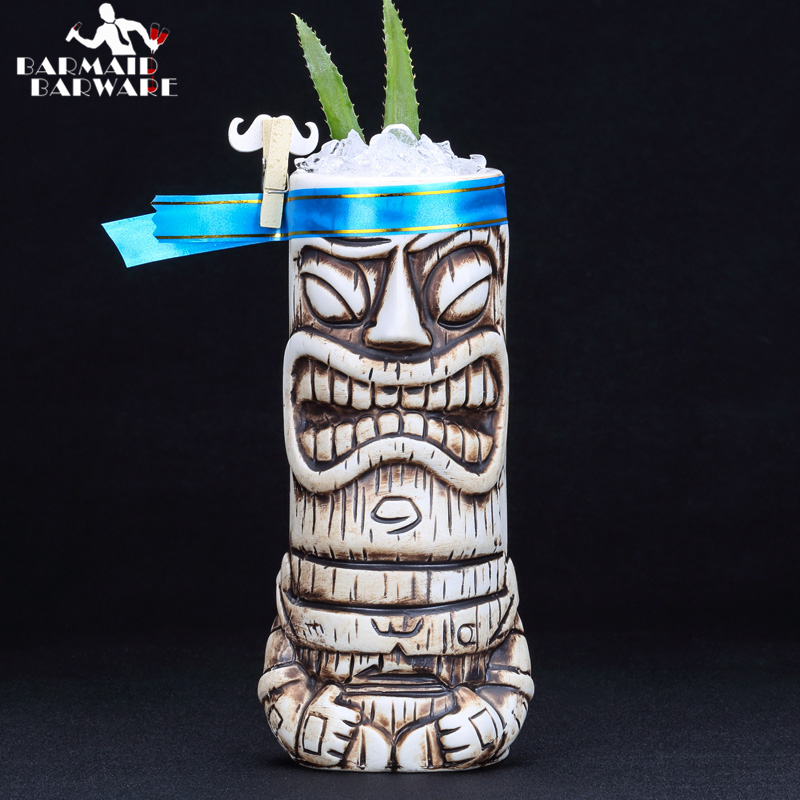 Wine Beer Coffee - 600ml Keramik Tiki Becher Kreative Porzellan