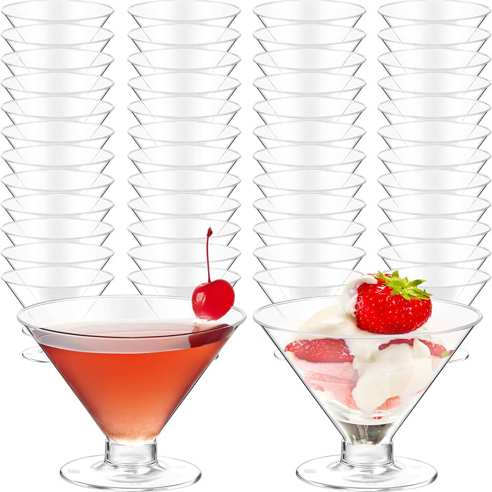 Wine Or Beer - Einweg-Martini-Gläser für Partys 5oz, Plastik-Martini-Gläser Einweg