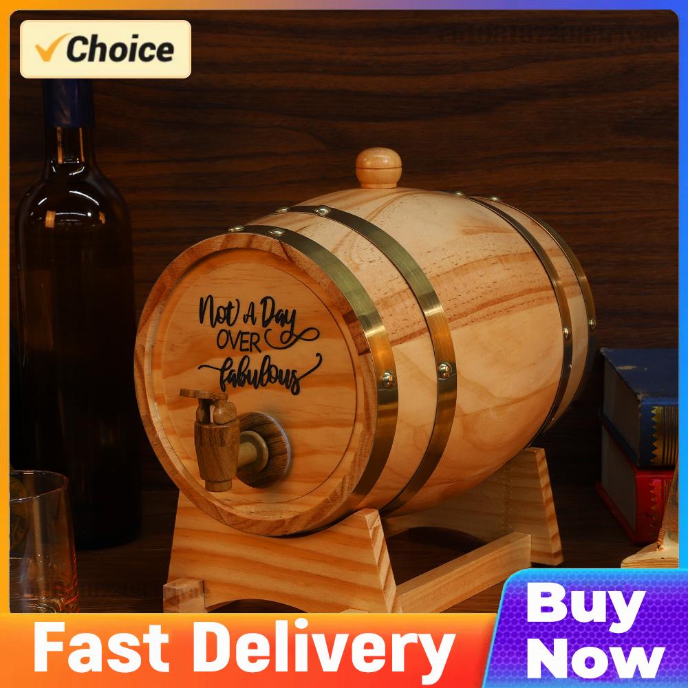 Wine Beer Tequila - 3L Weinfass mit Ständer, Verschluss und