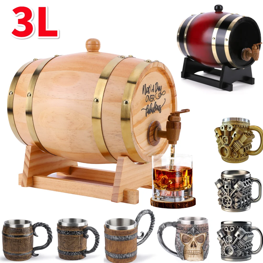 3L Whiskyfass aus Holz mit Stä – Wine Beer Tequila Bewertung und Preis