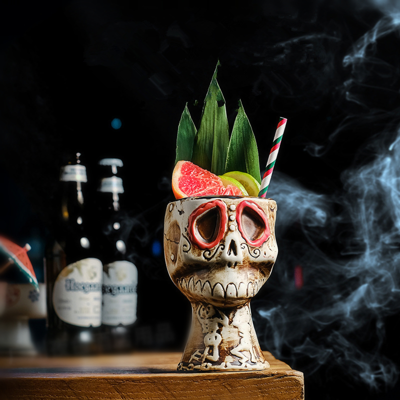Halloween-Totenkopf-Keramikbec – Wine Beer Mixed Drinks Bewertung und Preis