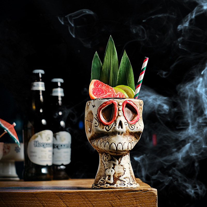 Halloween-Totenkopf-Keramikbec – Wine Beer Mixed Drinks Bewertung und Preis