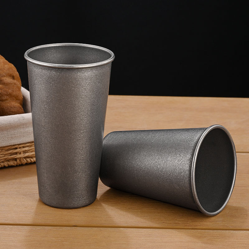 Retro Silberne Edelstahl-Trink – Wine Beer Coffee Bewertung und Preis