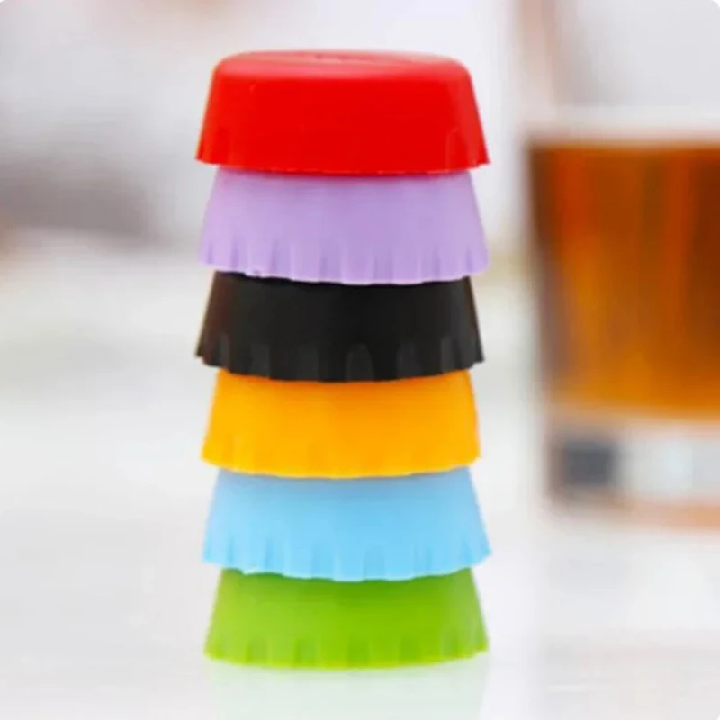 6 Stück/Set, farbige Silikon-F – Wine Beer Garden Bewertung und Preis