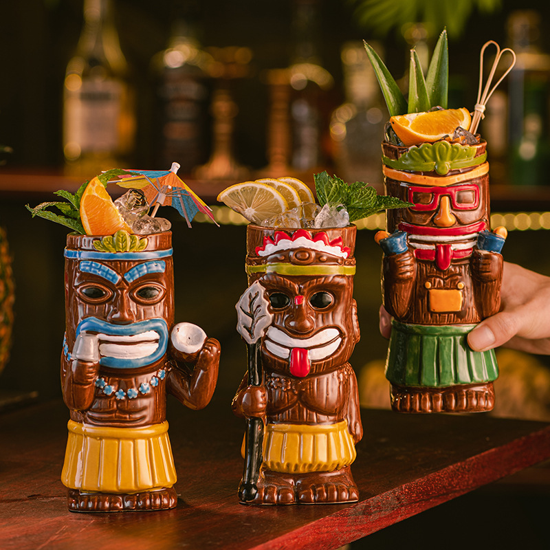 Keramik-Tiki-Becher, Hawaiiani – Wine Beer Coffee Bewertung und Preis