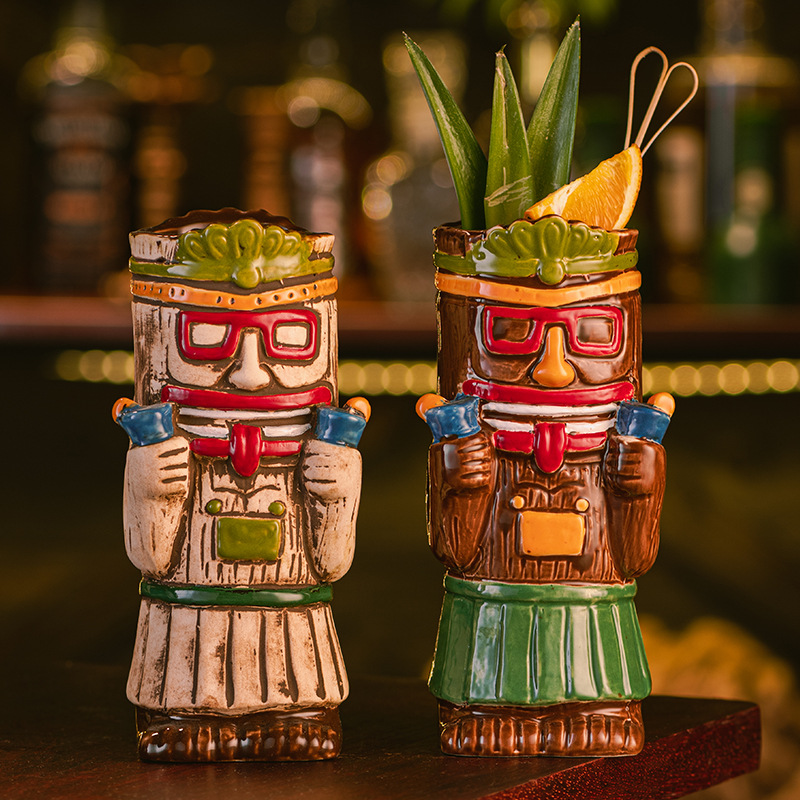 Keramik-Tiki-Becher, Hawaiiani – Wine Beer Coffee Bewertung und Preis